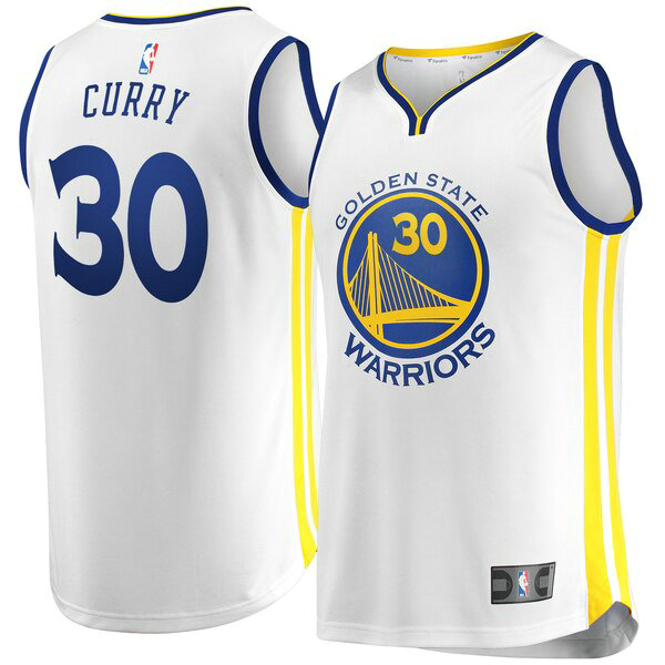 Maillot nba Golden State Warriors Association Edition Homme Stephen Curry 30 Blanc